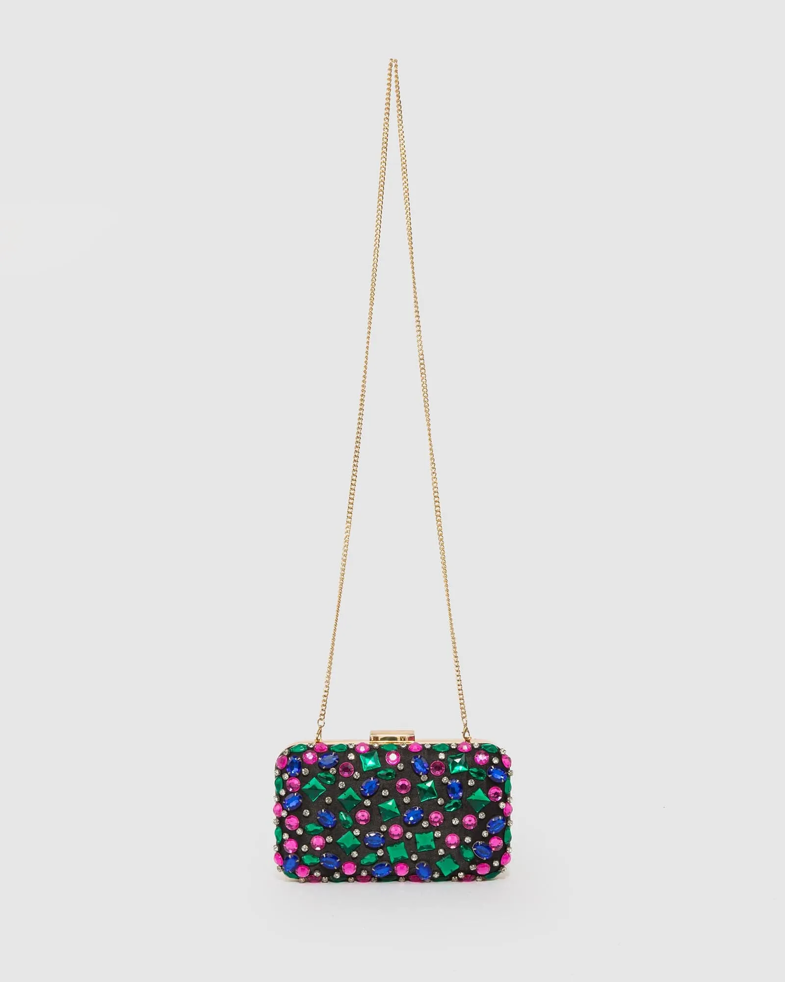 Multi Colour Zoe Beaded Clutch Bag