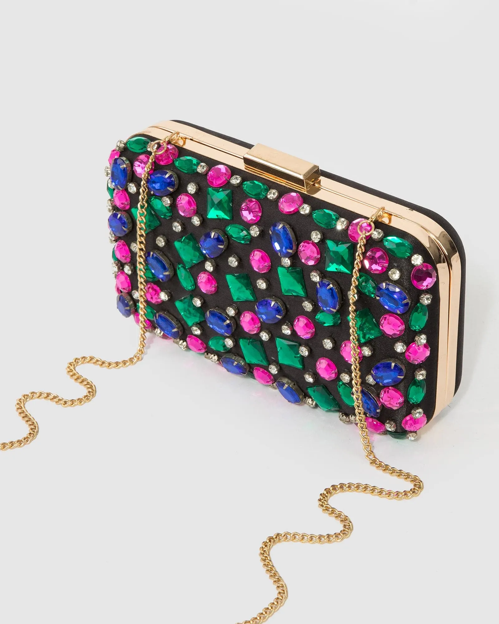 Multi Colour Zoe Beaded Clutch Bag