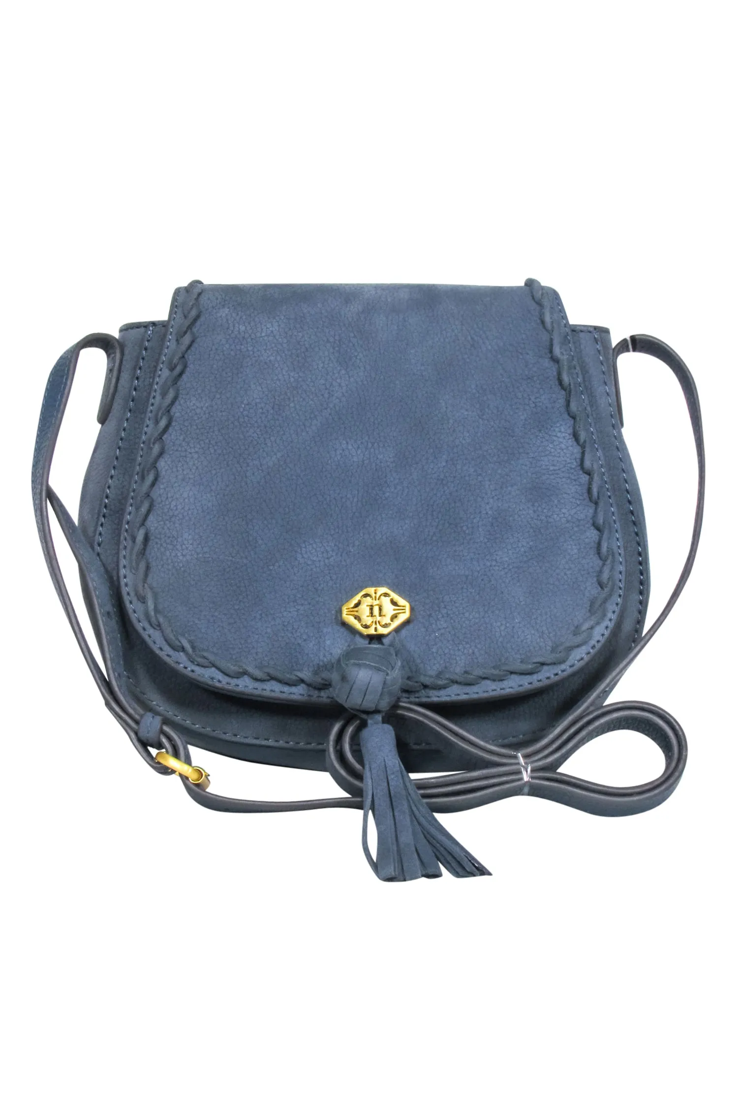 Nanette Lepore - Denim Blue Pebbled Leather Santa Ana Crossbody Bag