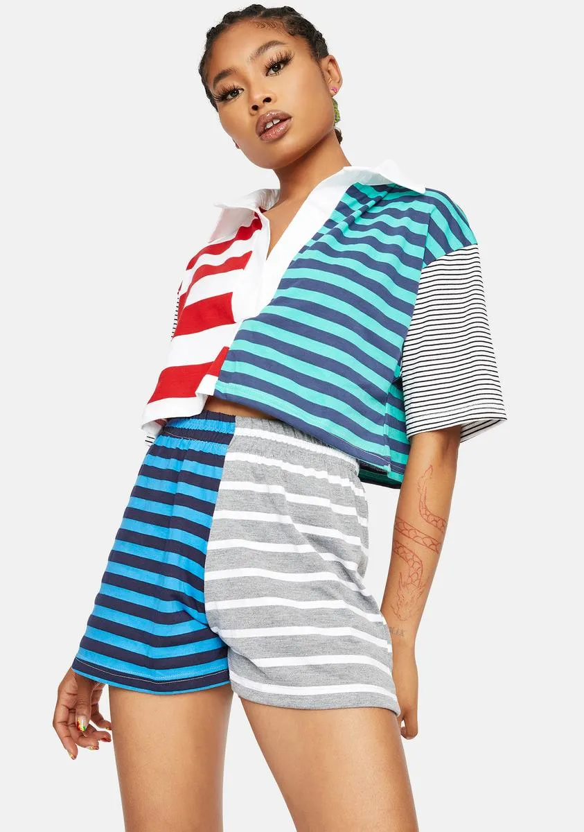 Never Basic Striped Polo Set-