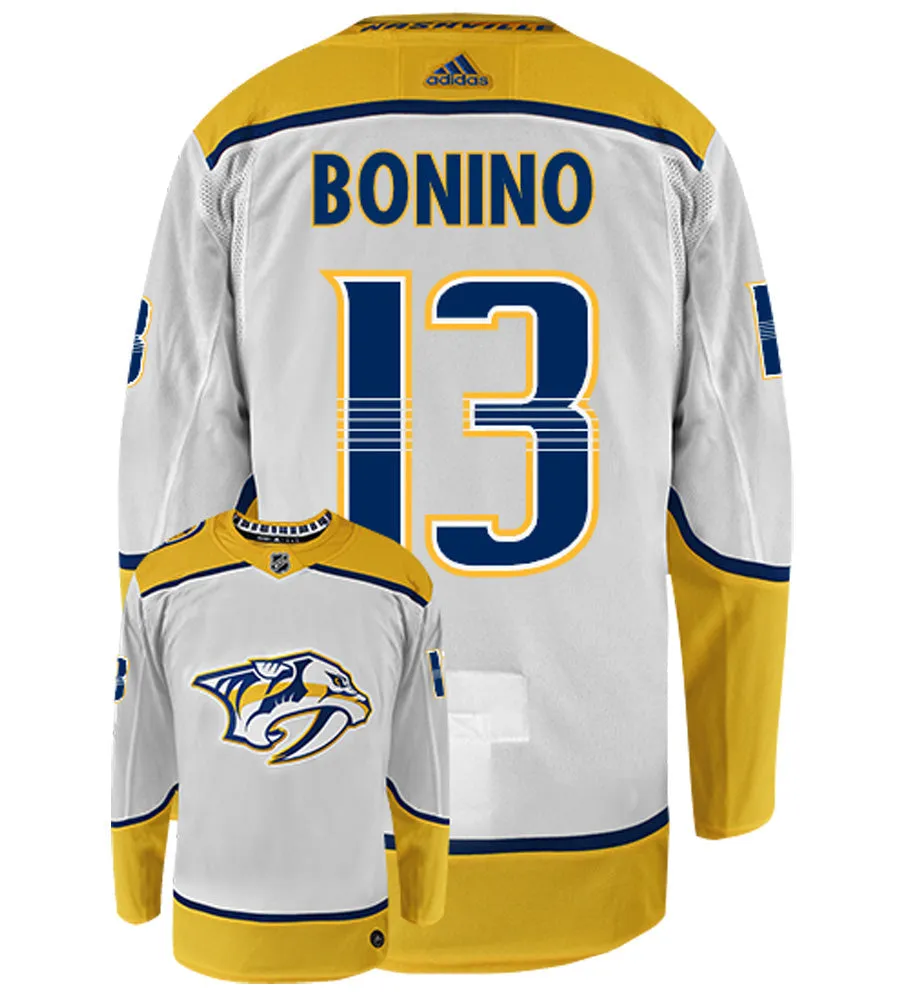 Nick Bonino Nashville Predators Adidas Authentic Away NHL Hockey Jersey     