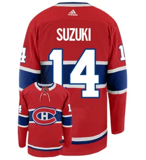 Nick Suzuki Montreal Canadiens Adidas Authentic Home NHL Hockey Jersey     