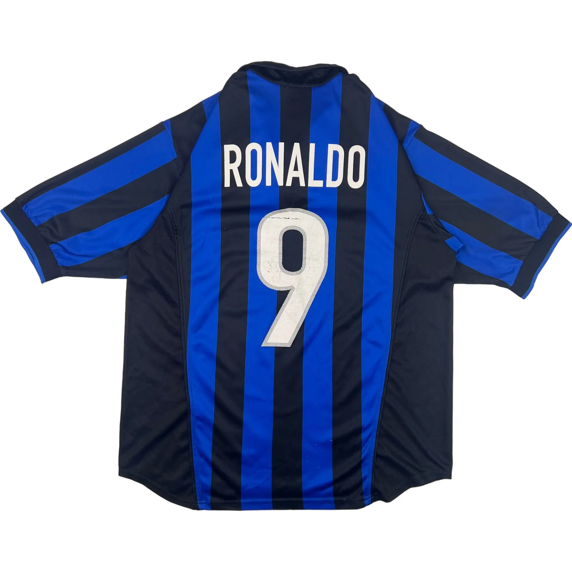 Nike Inter Milan 1998-1999 Ronaldo 9 Football Home Shirt Blue Black