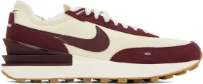 Nike Off-White & Burgundy Waffle One SE Sneakers