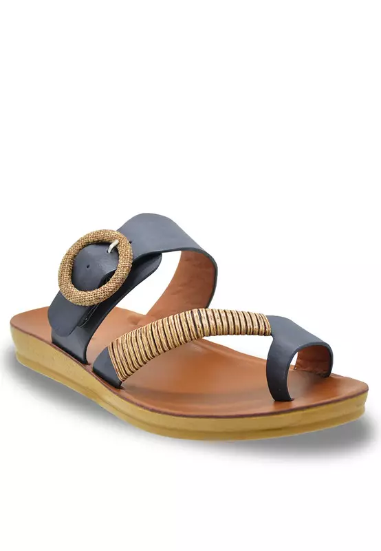 NOVENI Noveni Faux Leather Strap Casual Sandals