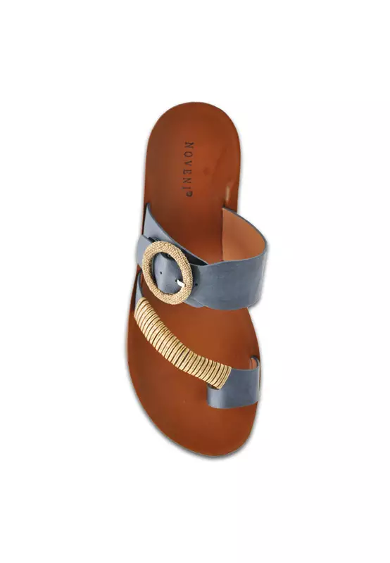 NOVENI Noveni Faux Leather Strap Casual Sandals