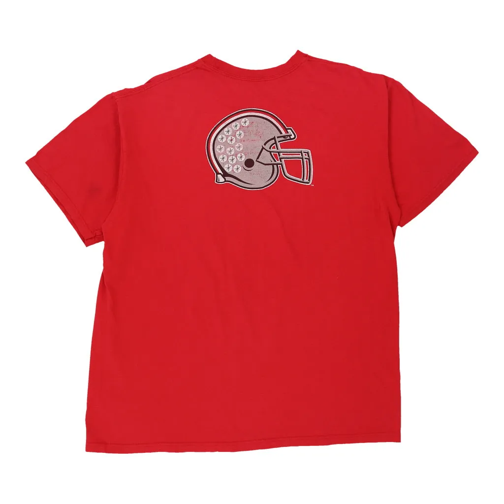 Ohio State Football Nike College T-Shirt - Large Red Cotton