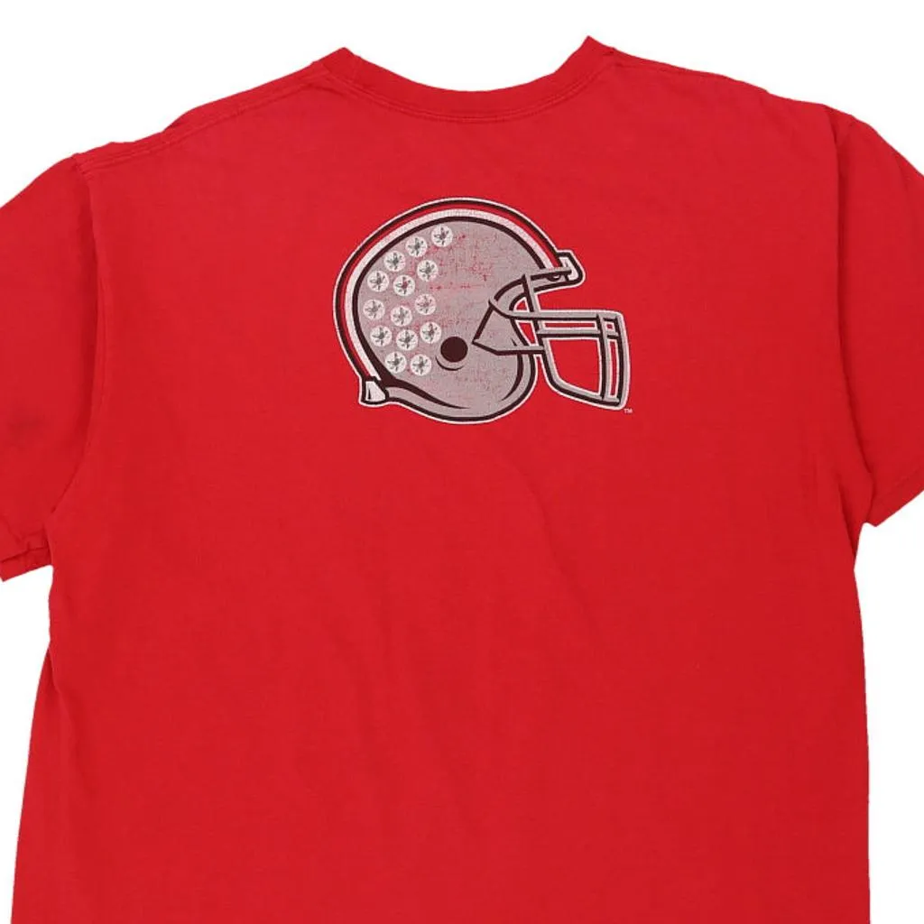 Ohio State Football Nike College T-Shirt - Large Red Cotton