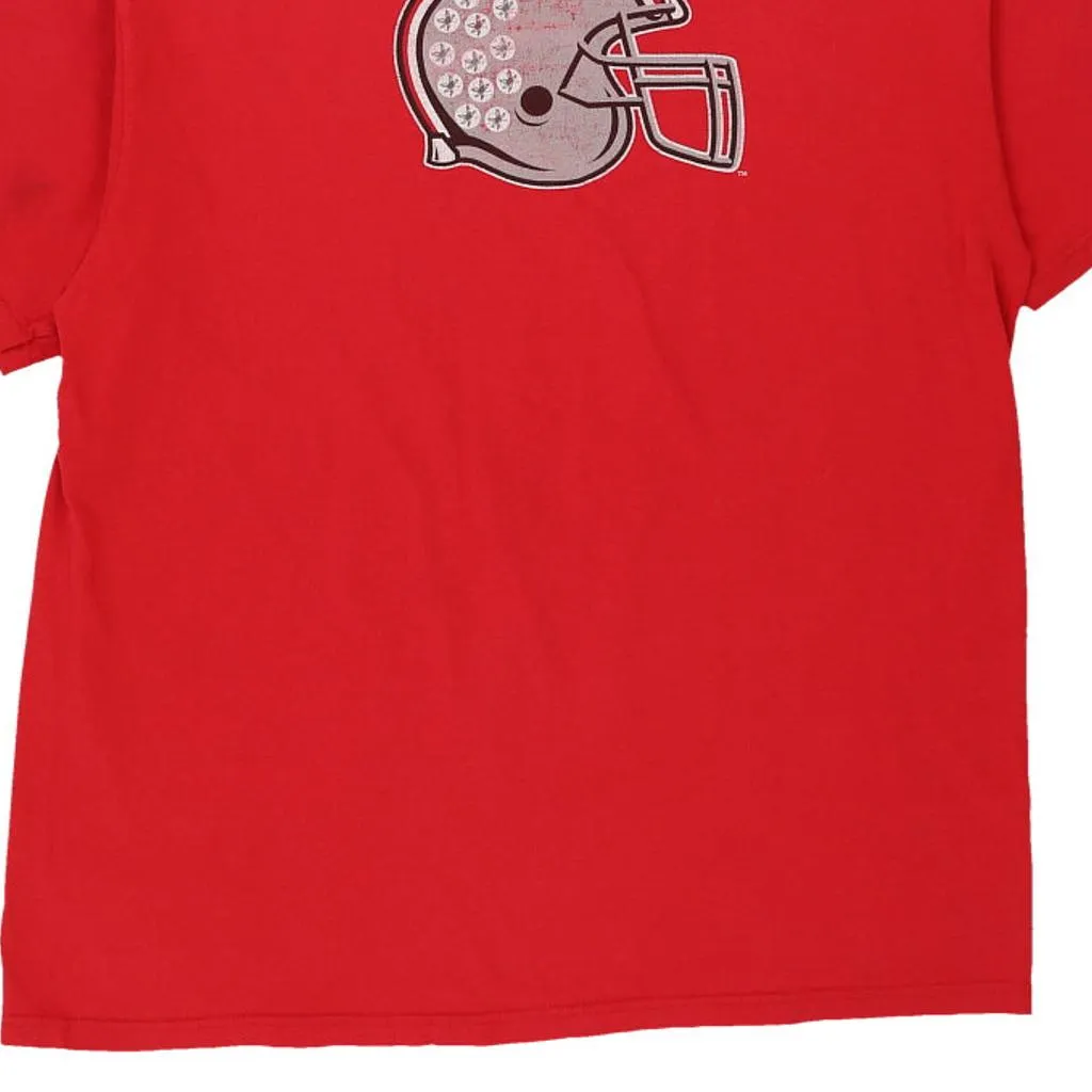 Ohio State Football Nike College T-Shirt - Large Red Cotton