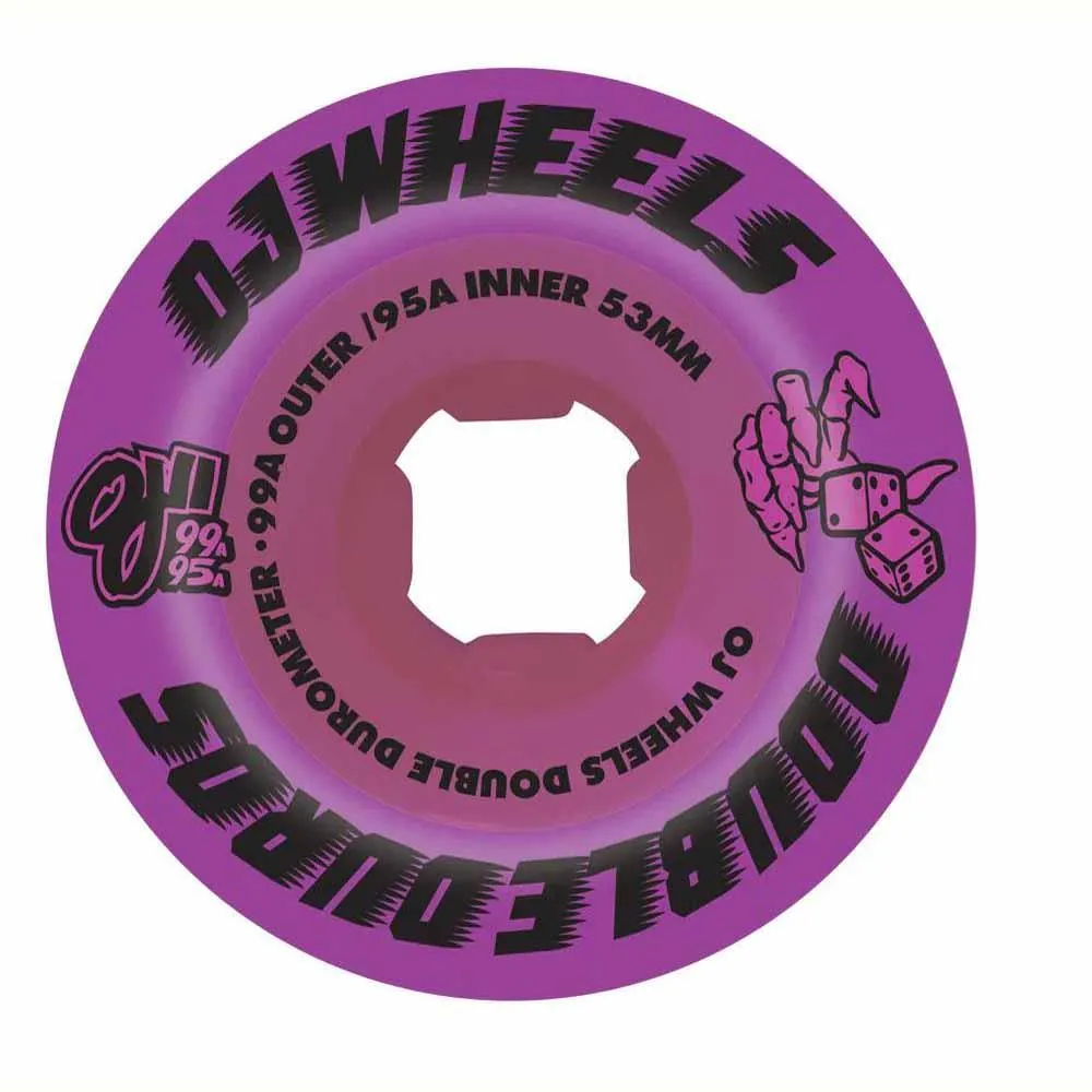 OJ Double Duro Skateboard Wheels Double Duro 99a/95a Purple 53mm