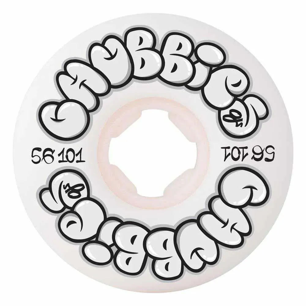 OJ Skateboard Wheels Throw Ups Chubbies 101a White 56mm