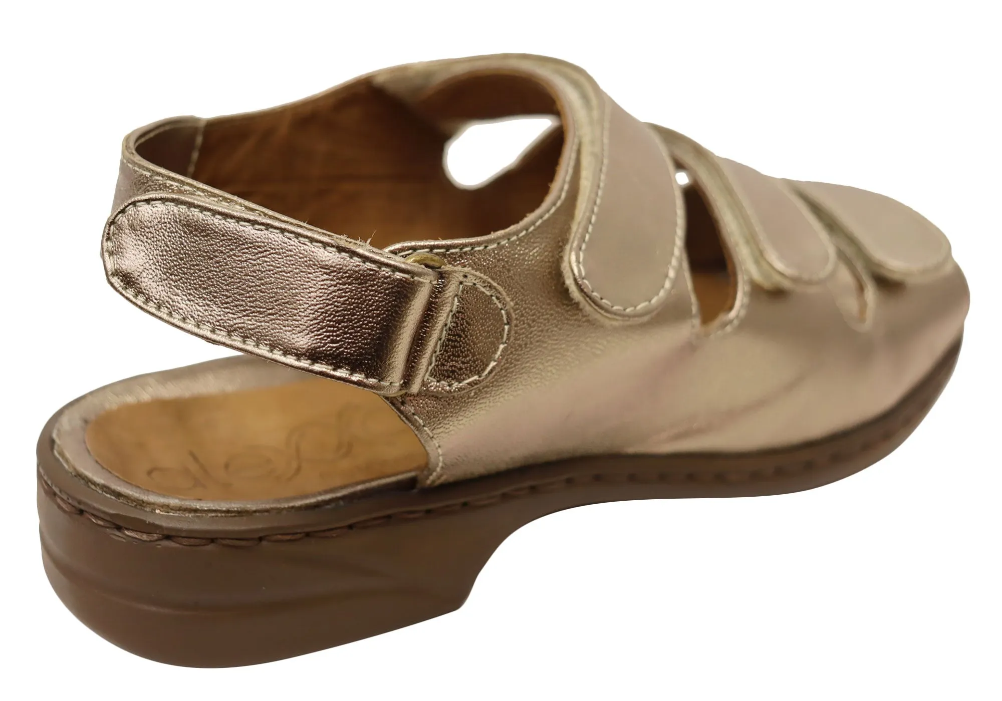 Opananken Michele Womens Comfortable Leather Adjustable Sandals