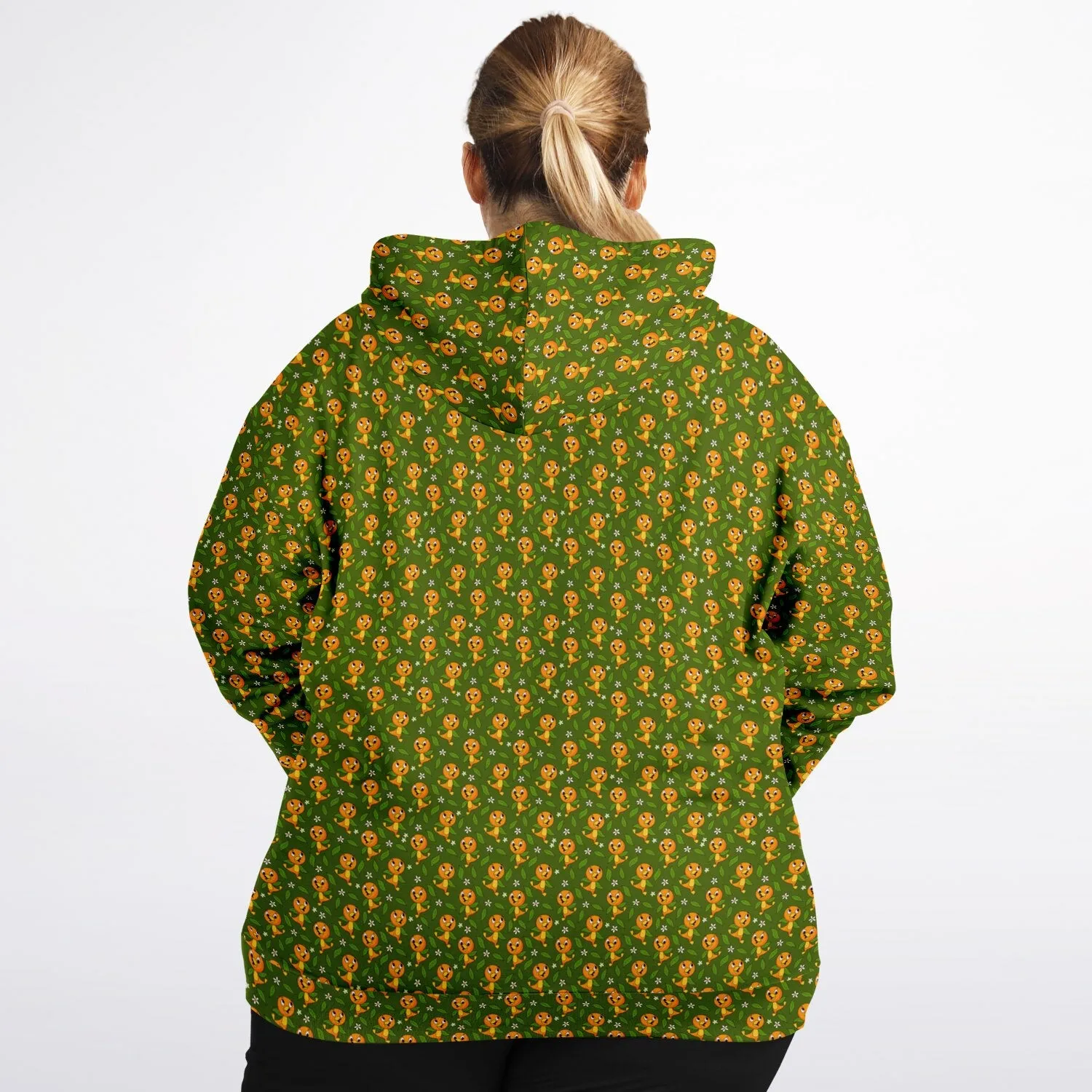 Orange Bird Plus-size Unisex Zip Hoodie