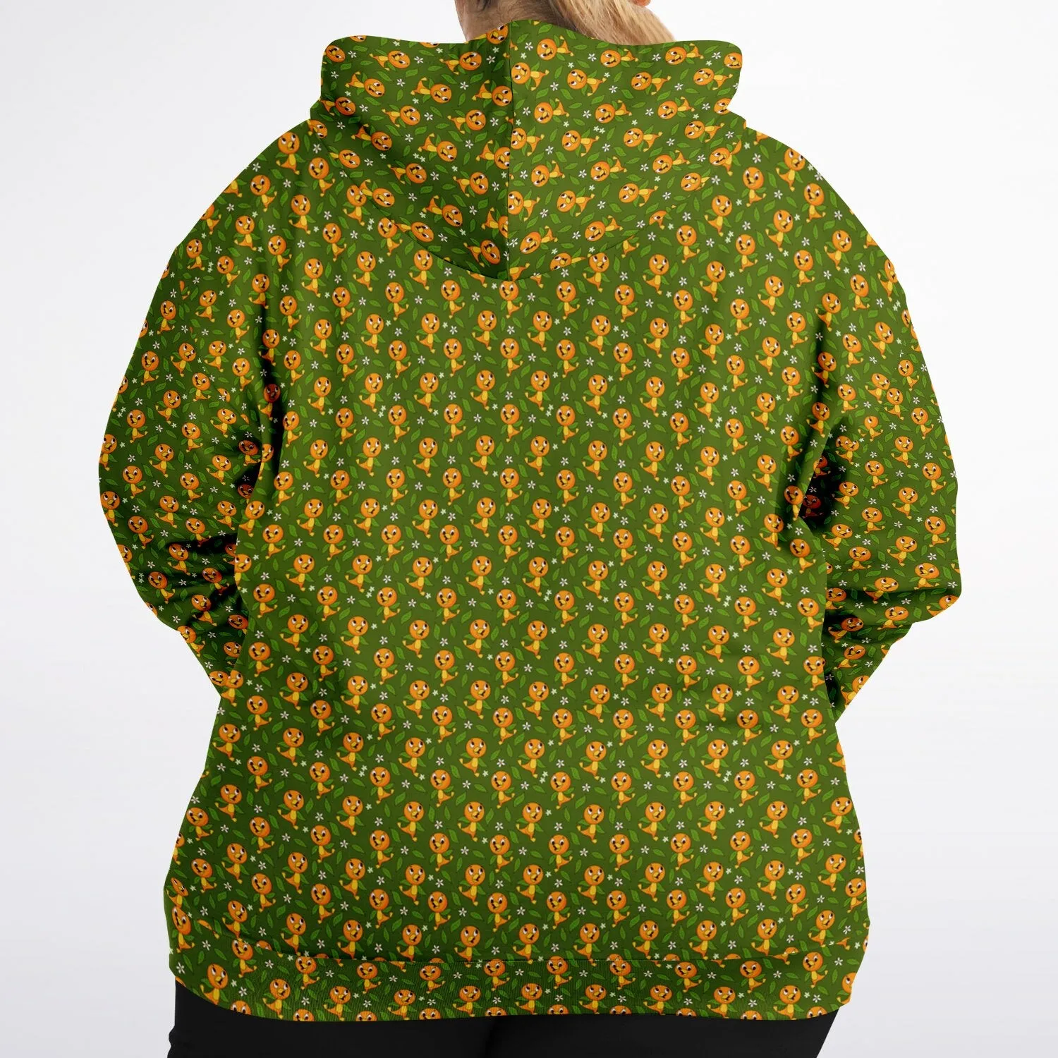 Orange Bird Plus-size Unisex Zip Hoodie