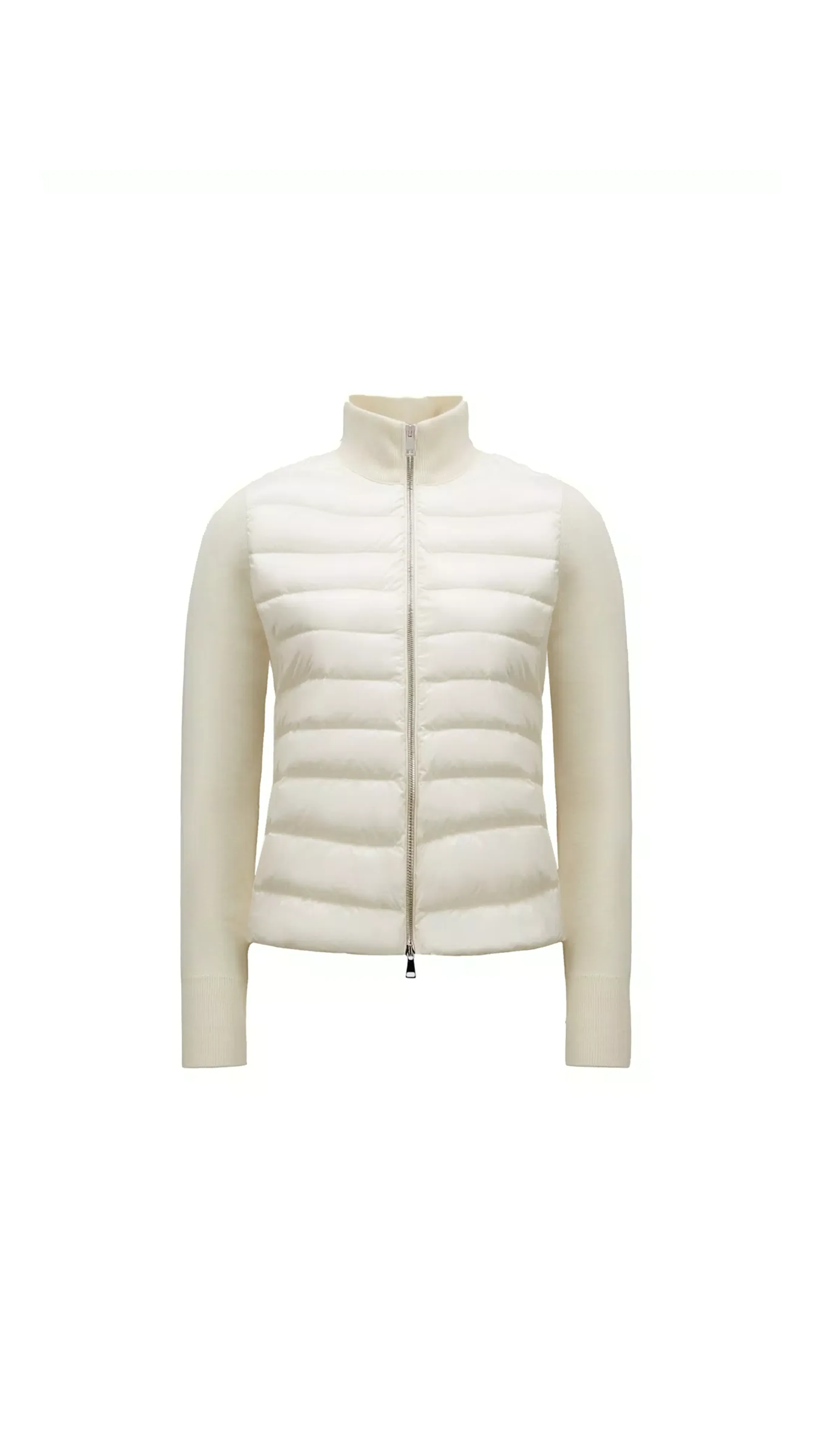 Padded Wool Cardigan - White