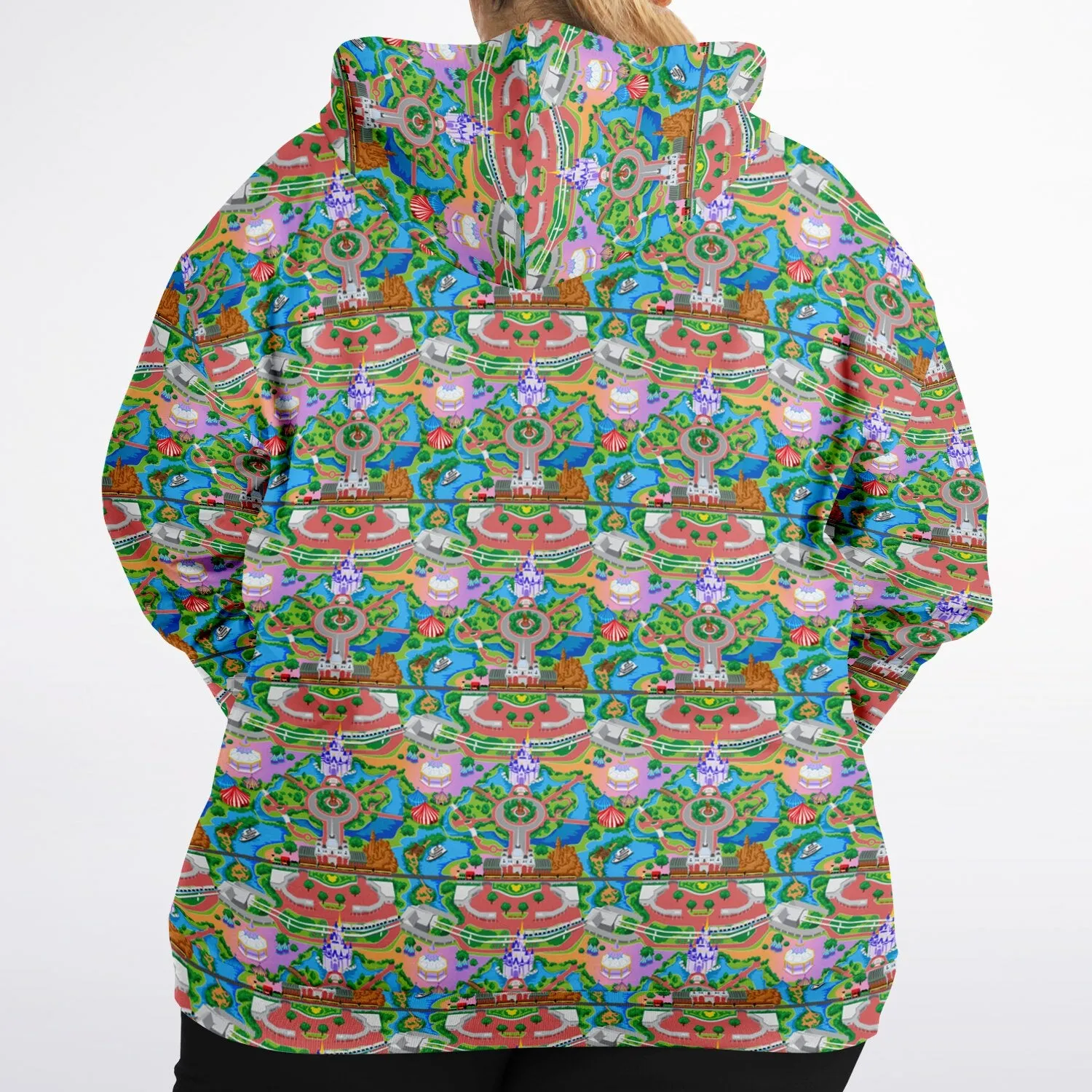 Park Map Plus-size Unisex Zip Hoodie