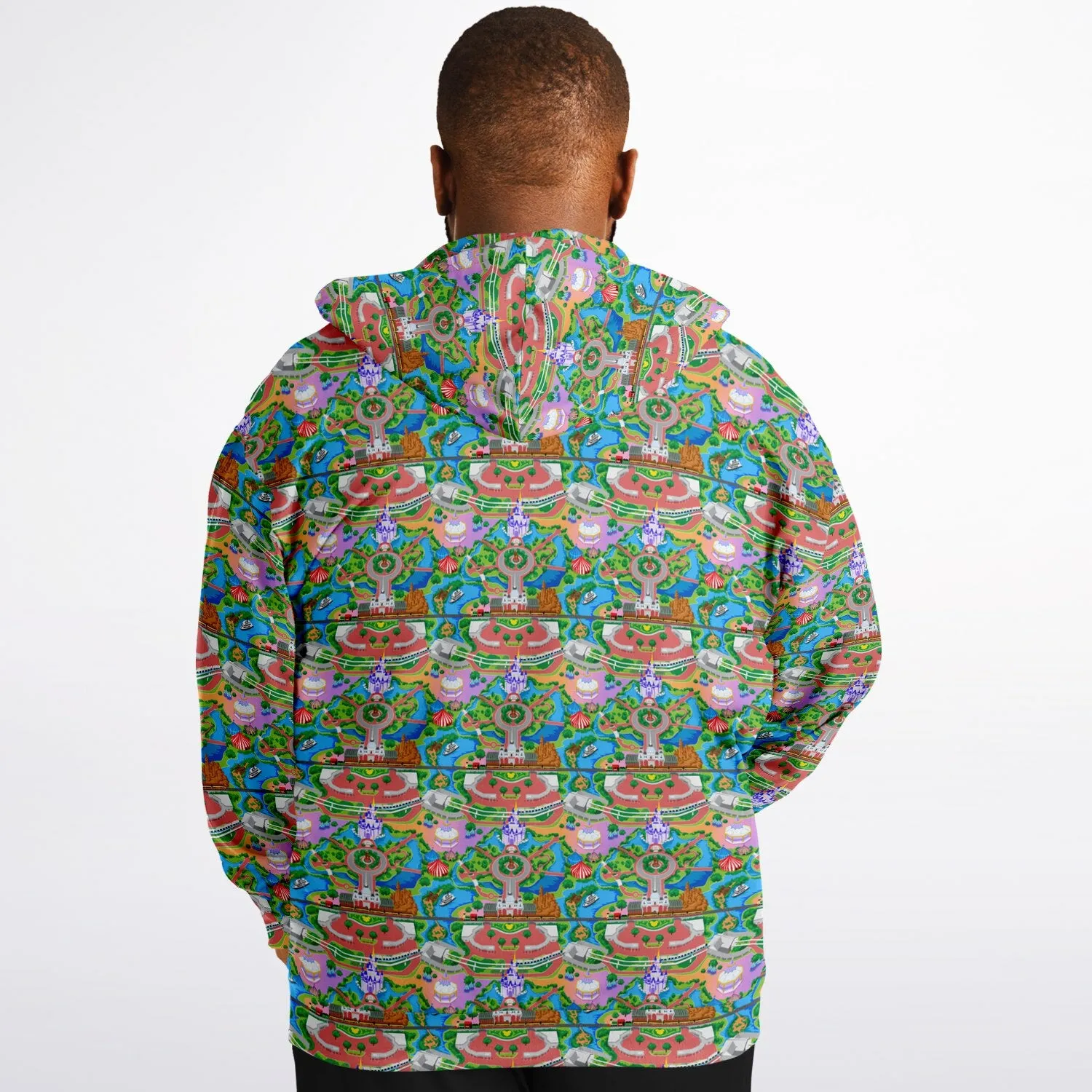 Park Map Plus-size Unisex Zip Hoodie