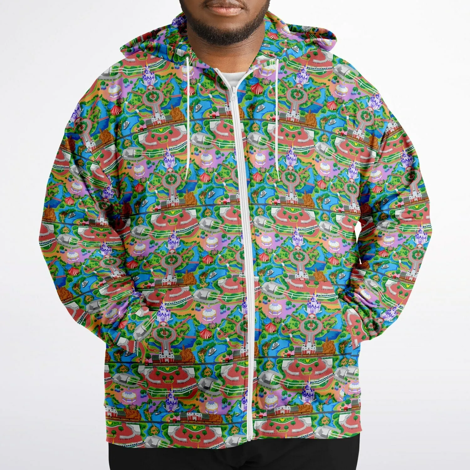 Park Map Plus-size Unisex Zip Hoodie