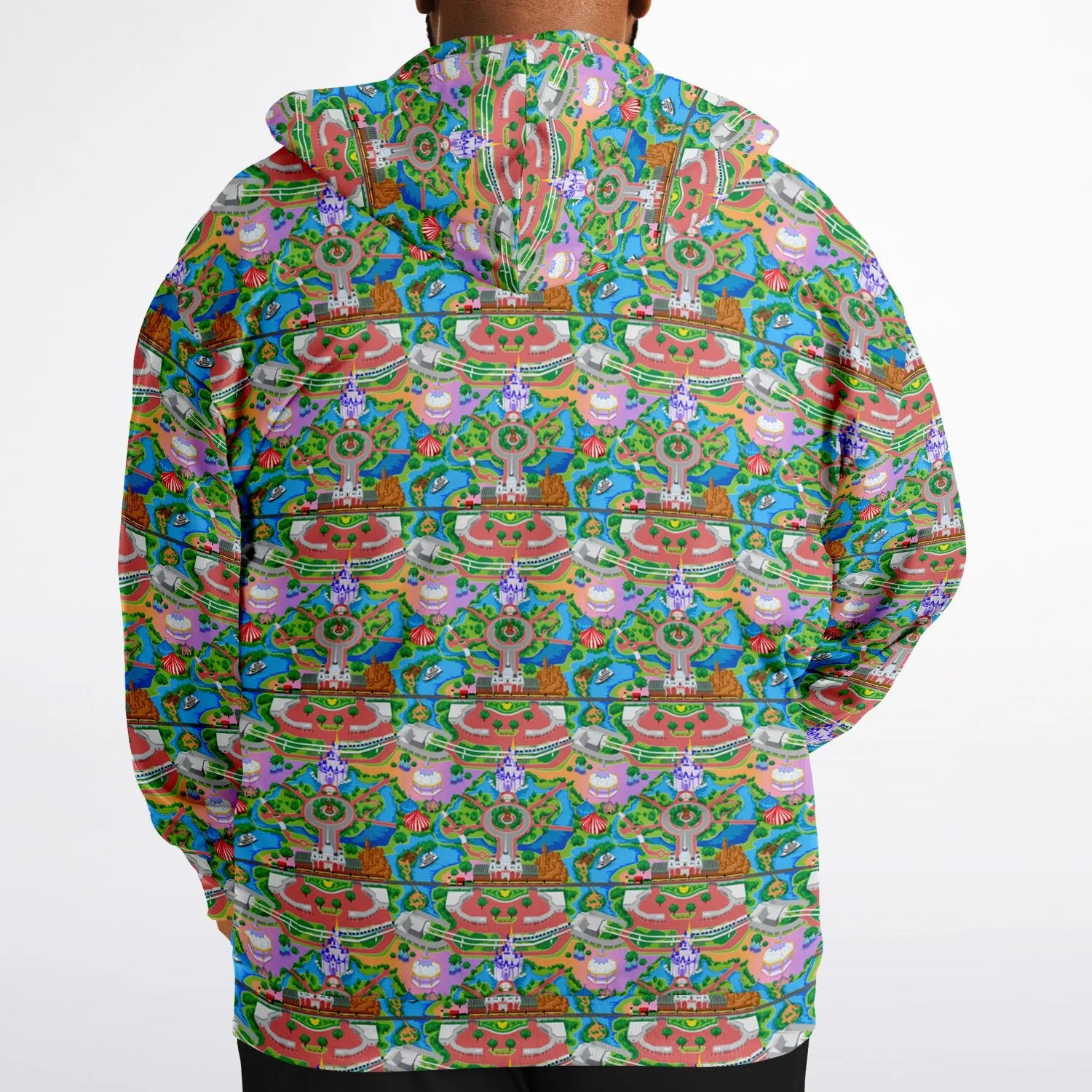 Park Map Plus-size Unisex Zip Hoodie