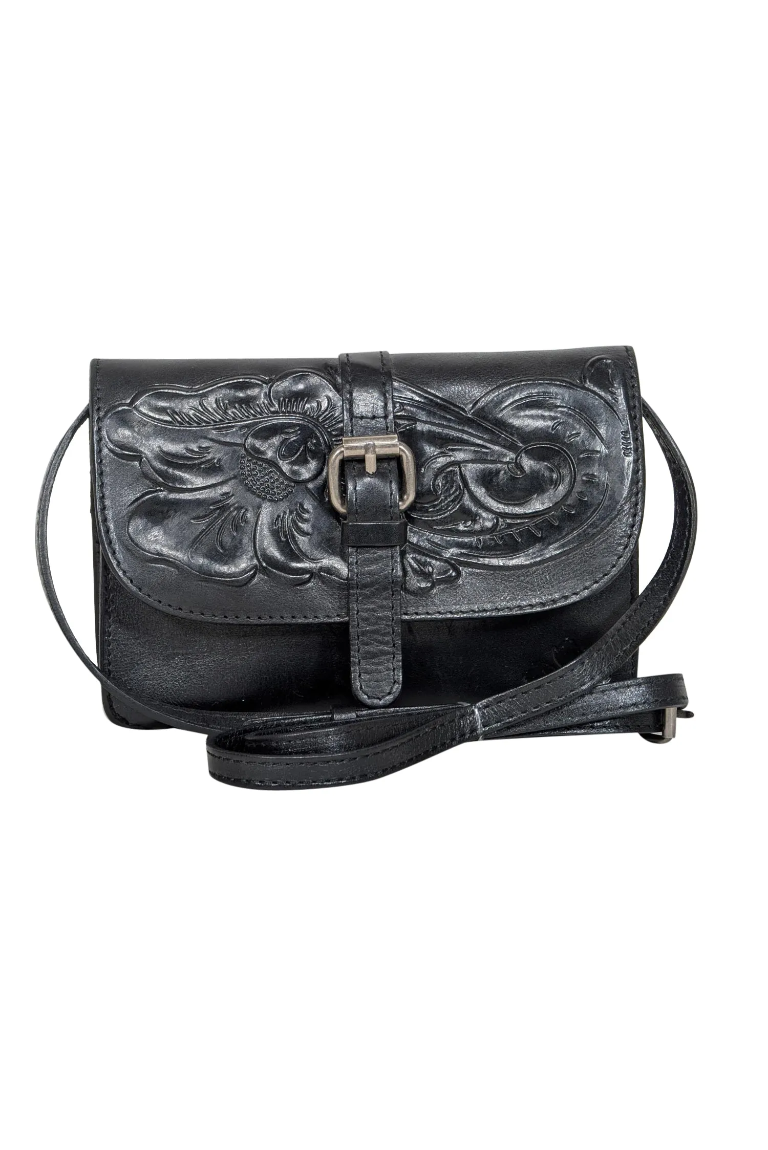 Patricia Nash - Black Leather Crossbody Bag