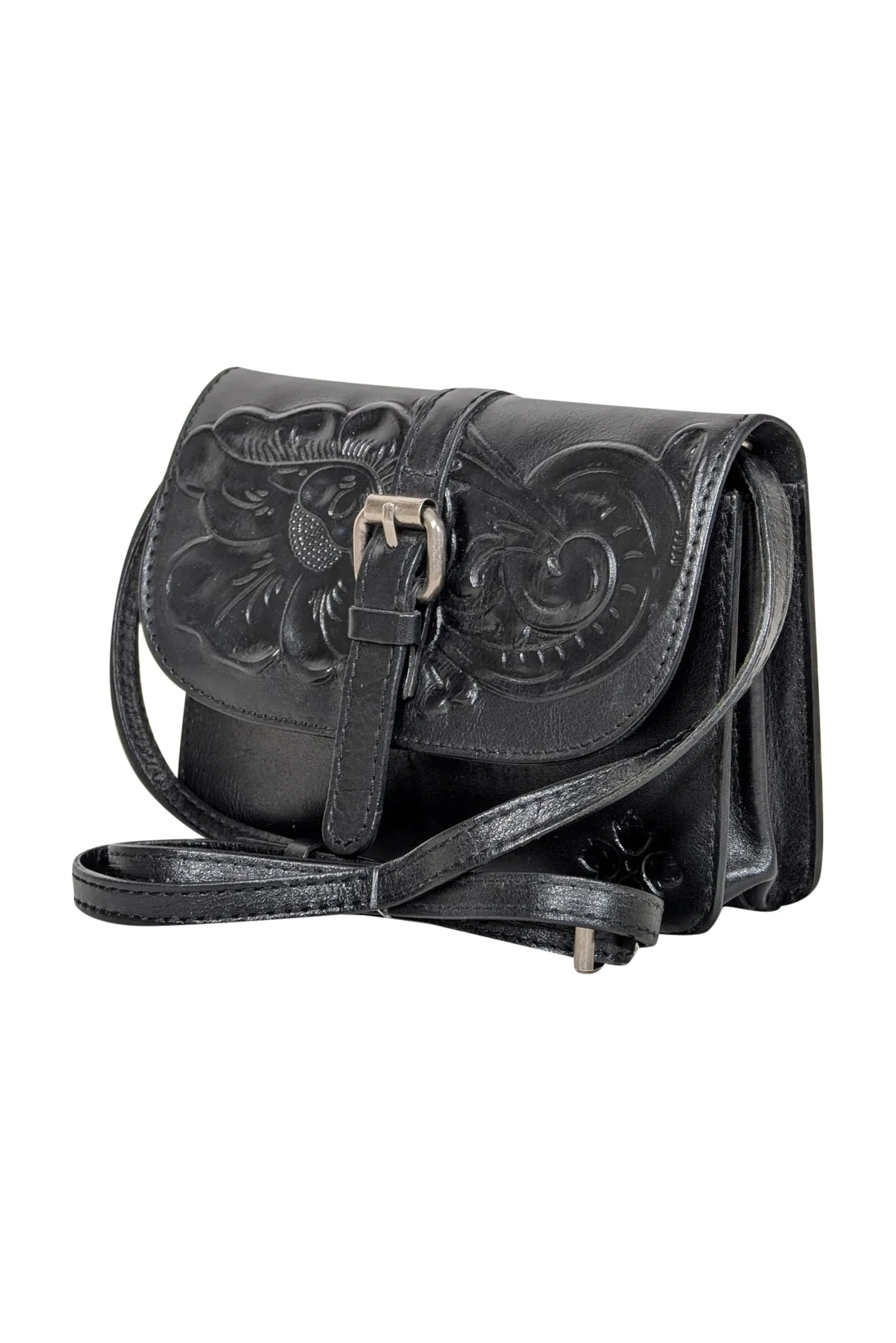 Patricia Nash - Black Leather Crossbody Bag