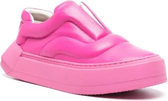 Pierre Hardy Skate Cubix padded leather sneakers Pink