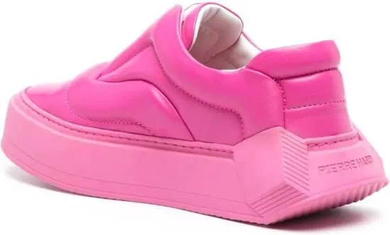 Pierre Hardy Skate Cubix padded leather sneakers Pink