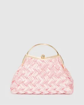 Pink Elizabeth Frame Clutch Bag