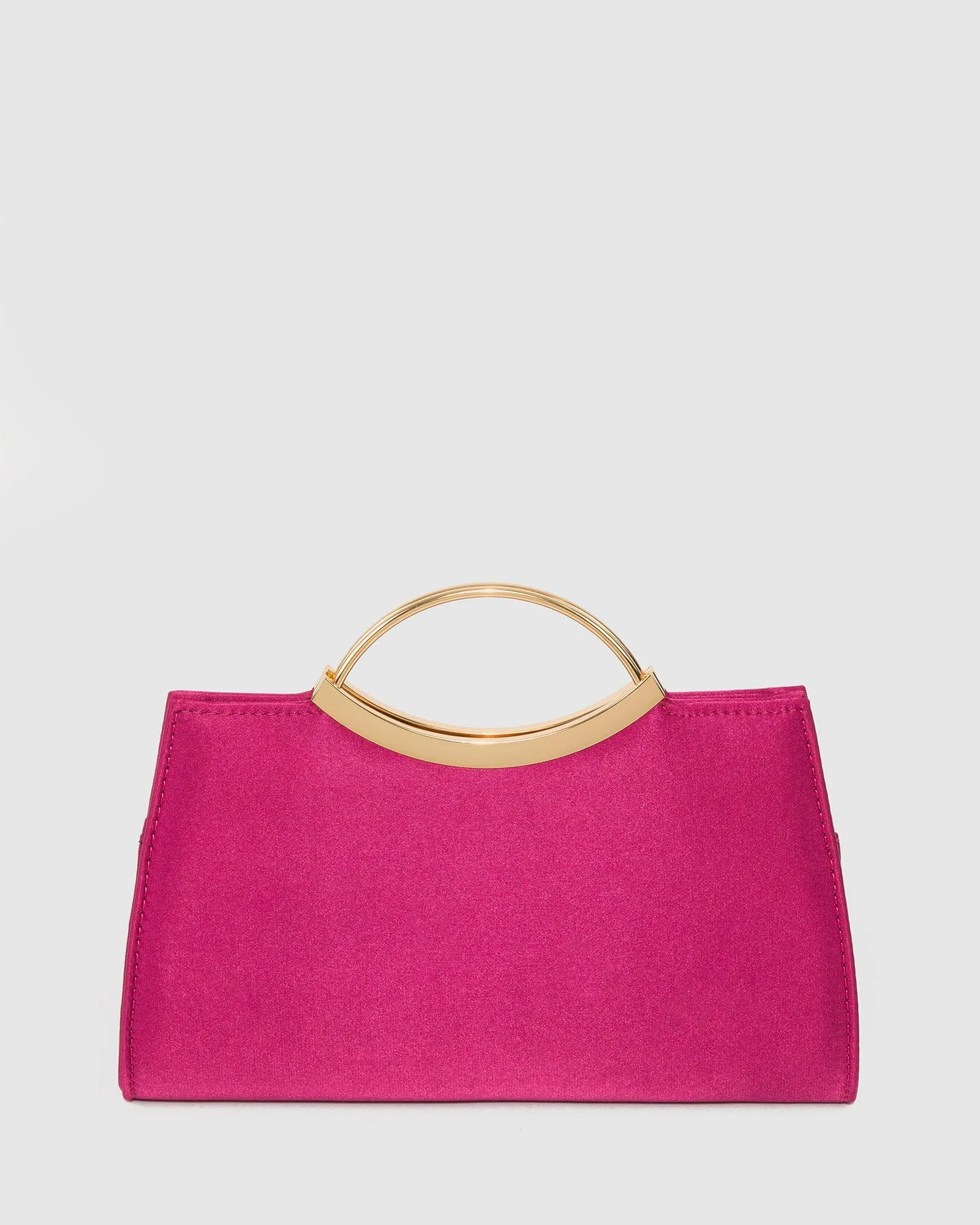 Pink Jessie Handle Clutch Bag