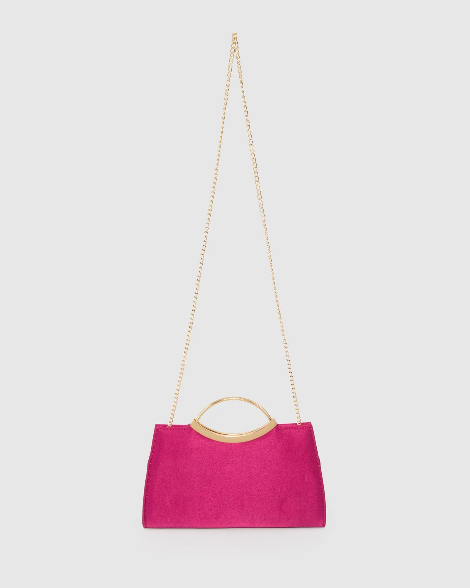 Pink Jessie Handle Clutch Bag