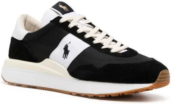 Polo Ralph Lauren logo-embroidered panelled sneakers Black