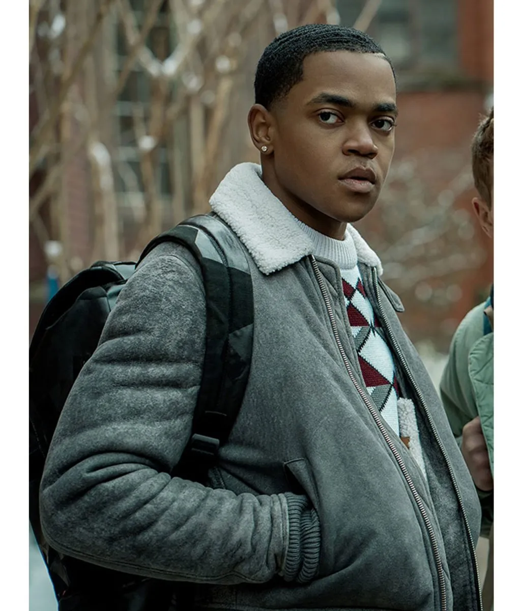 Power Book II Season 02 Michael Rainey Jr Grey Suede Jacket