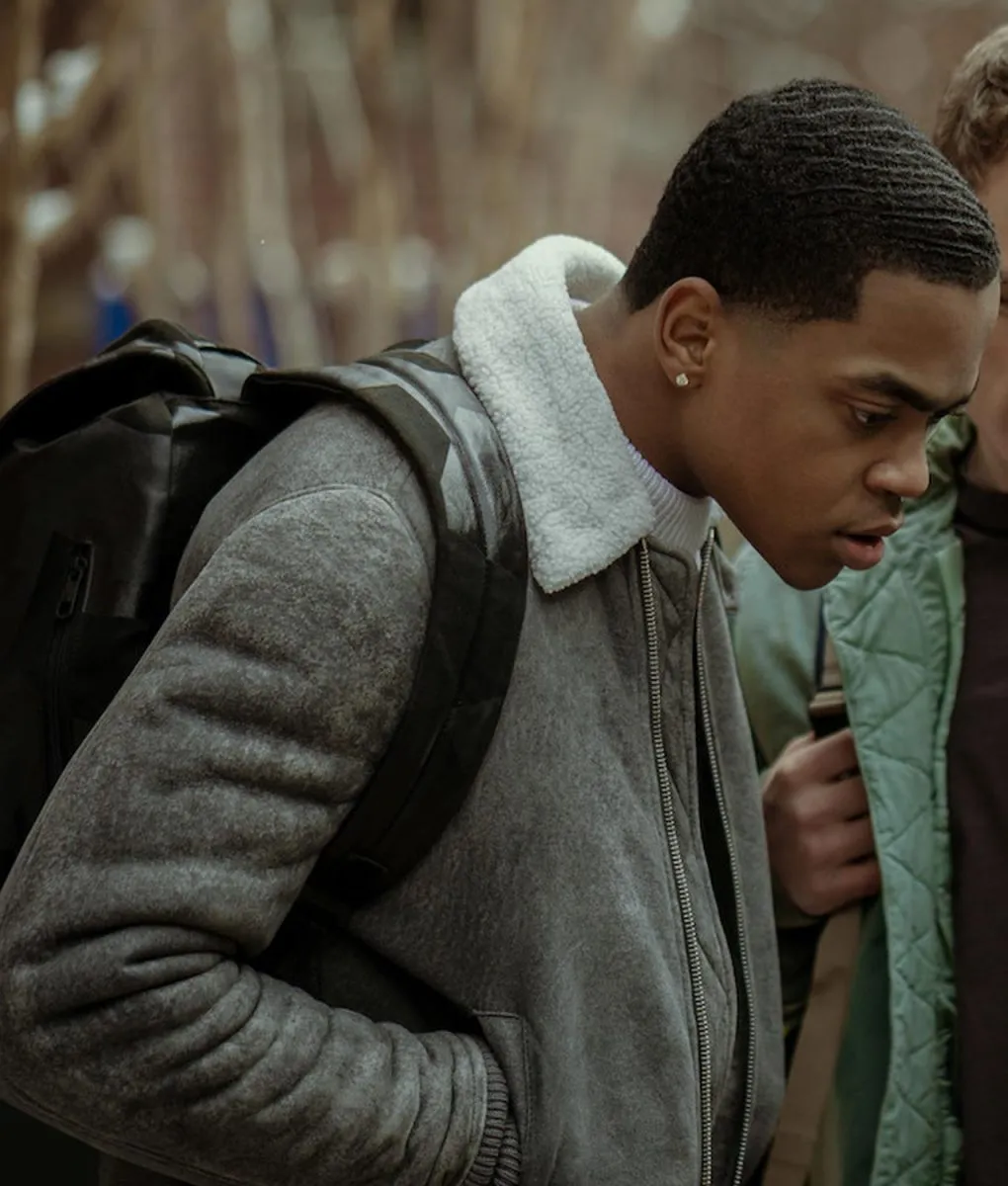 Power Book II Season 02 Michael Rainey Jr Grey Suede Jacket