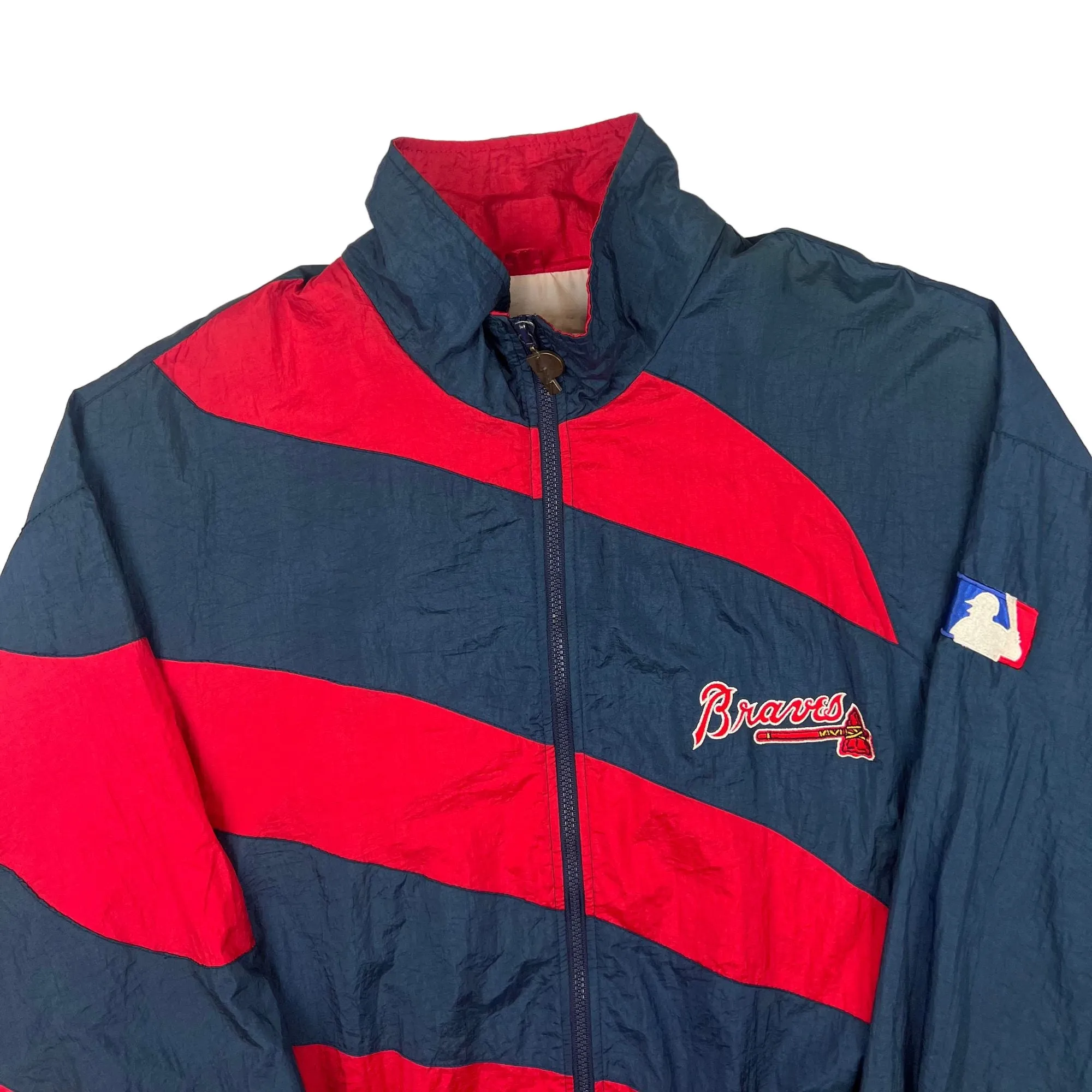 Pro Player 90s Atlanta Braves MLB Track Jacket Navy Red