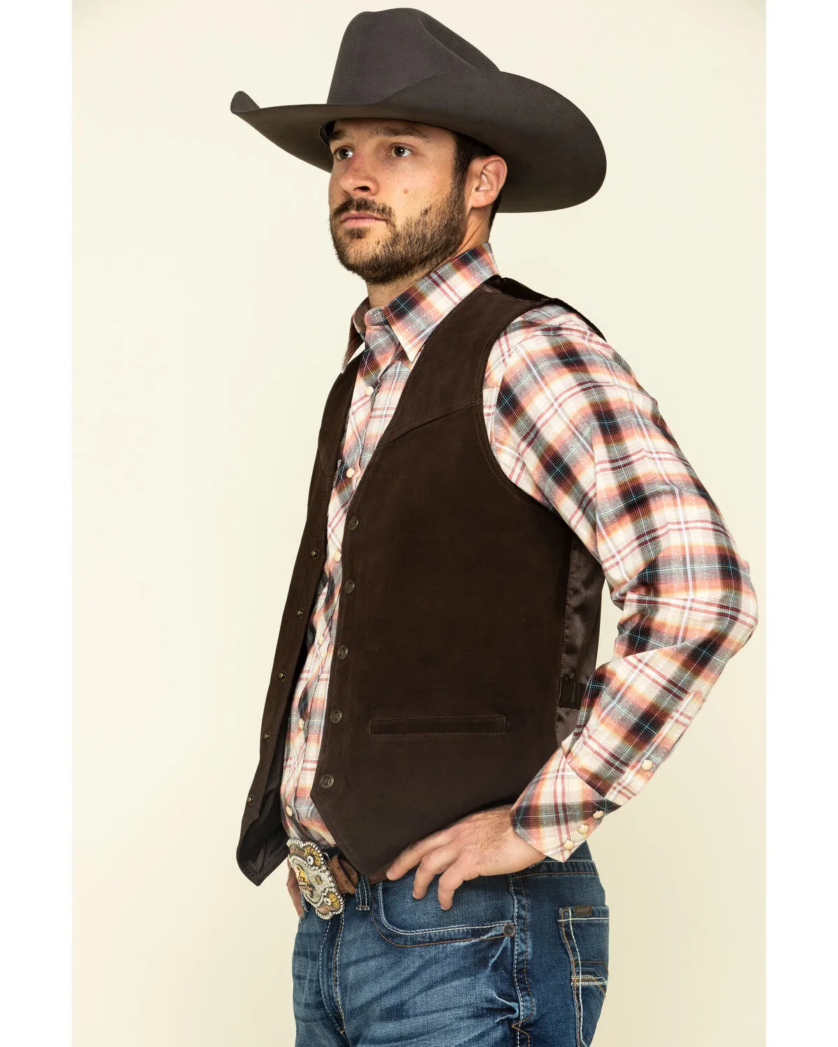 Product Name:  Roper Men's Suede Buckle Tie Vest