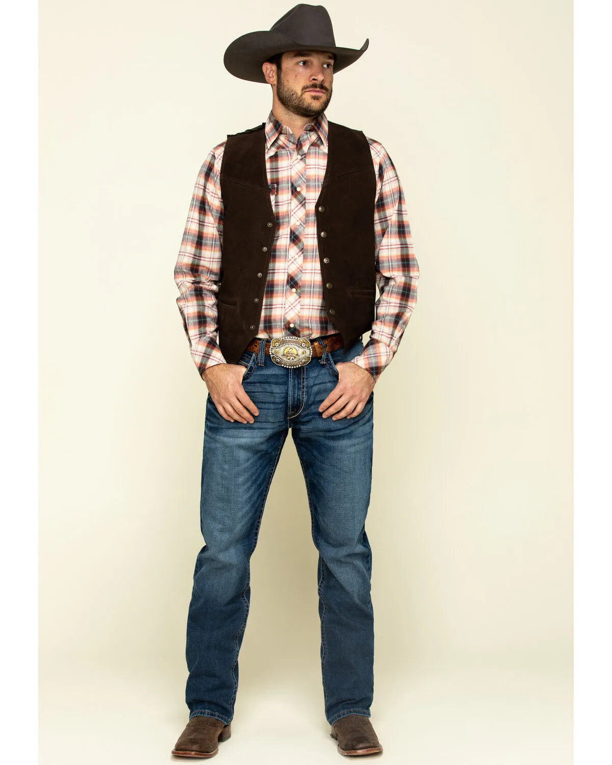 Product Name:  Roper Men's Suede Buckle Tie Vest