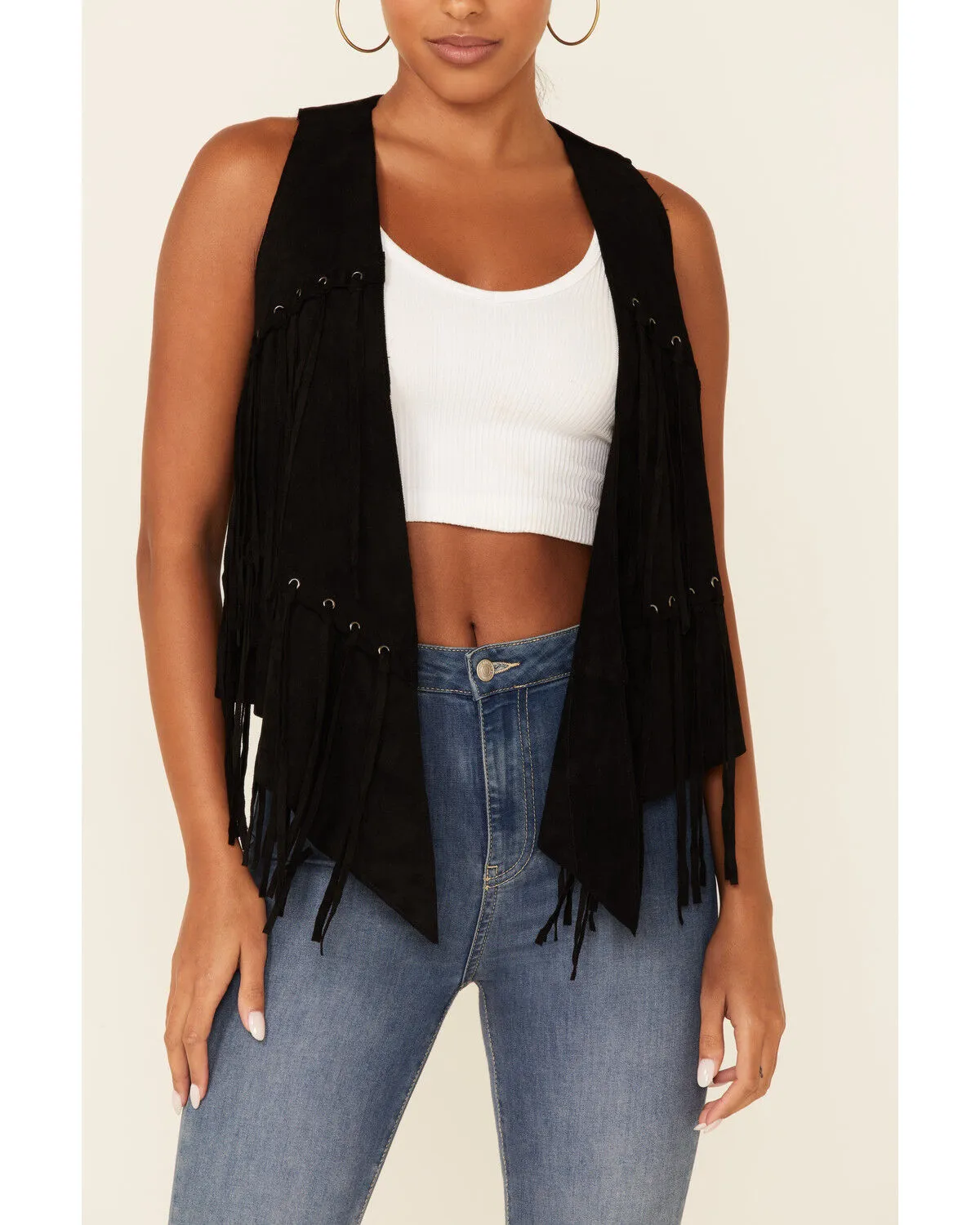 Product Name:  Vocal Women's Faux Suede Fringe Vest