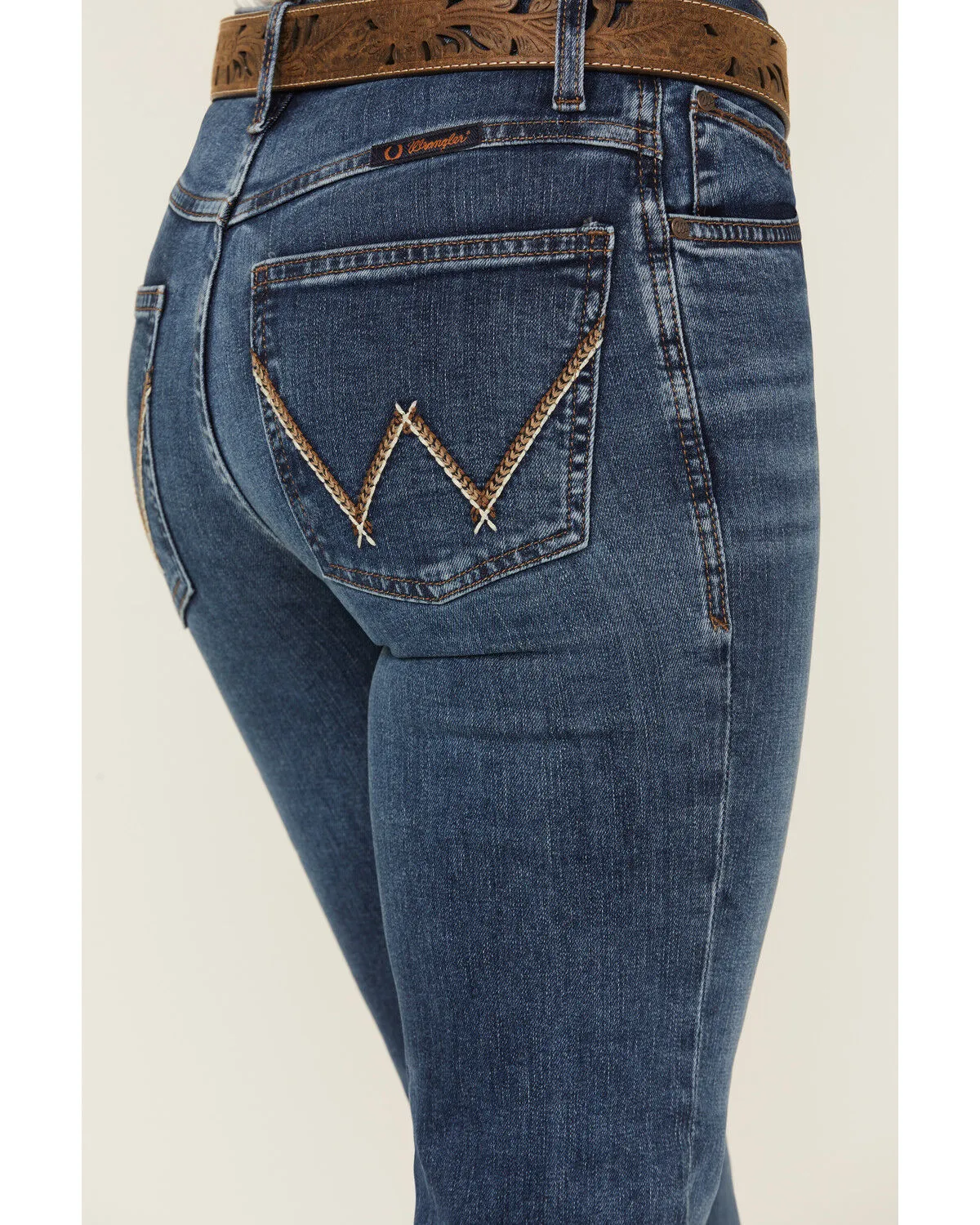 Product Name:  Wrangler Women's Parker Dark Wash Mid Rise Ultimate Riding Trouser Stretch Denim Jeans