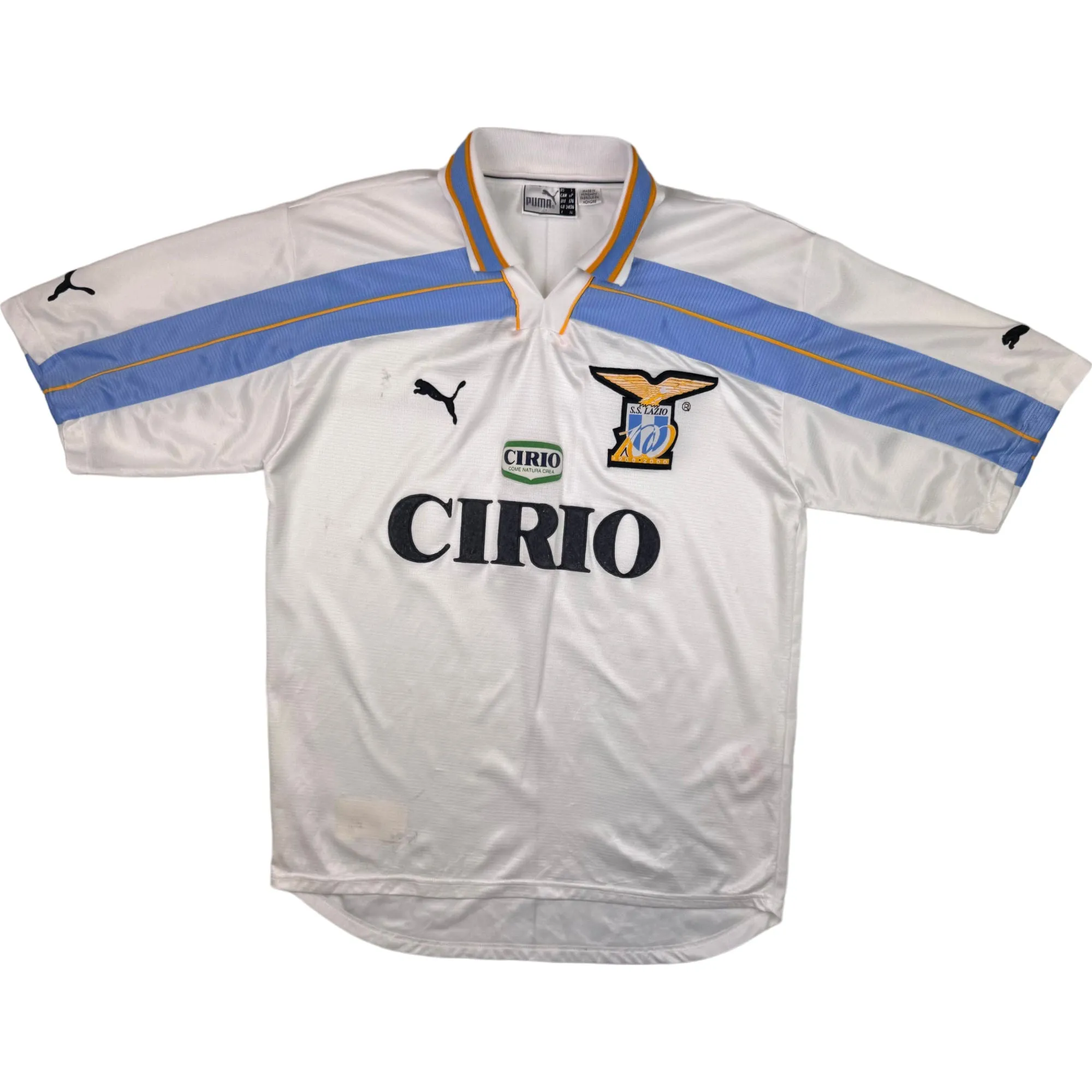 Puma Lazio 1999-00 Away Centenary Maglia Football Shirt White Rare