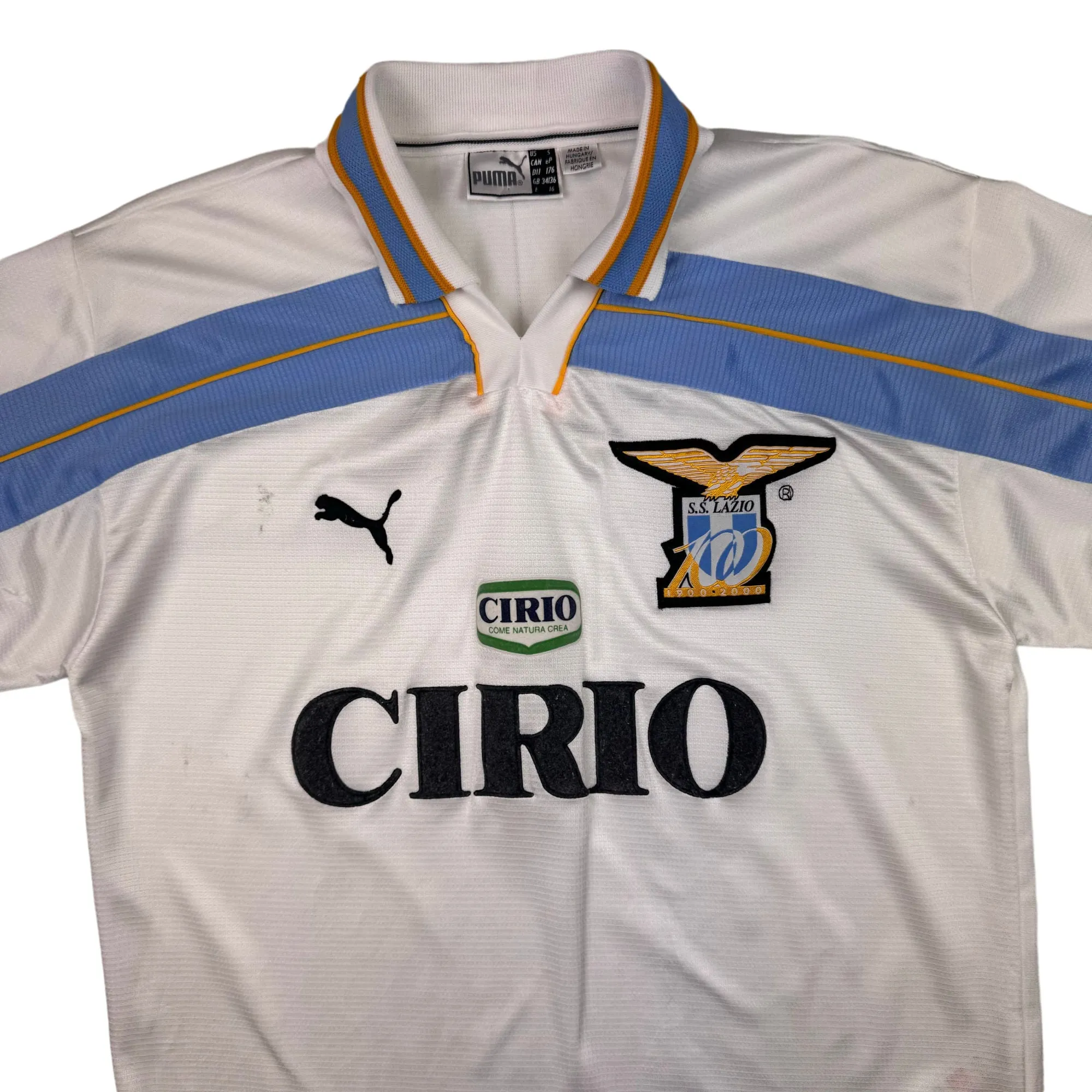 Puma Lazio 1999-00 Away Centenary Maglia Football Shirt White Rare