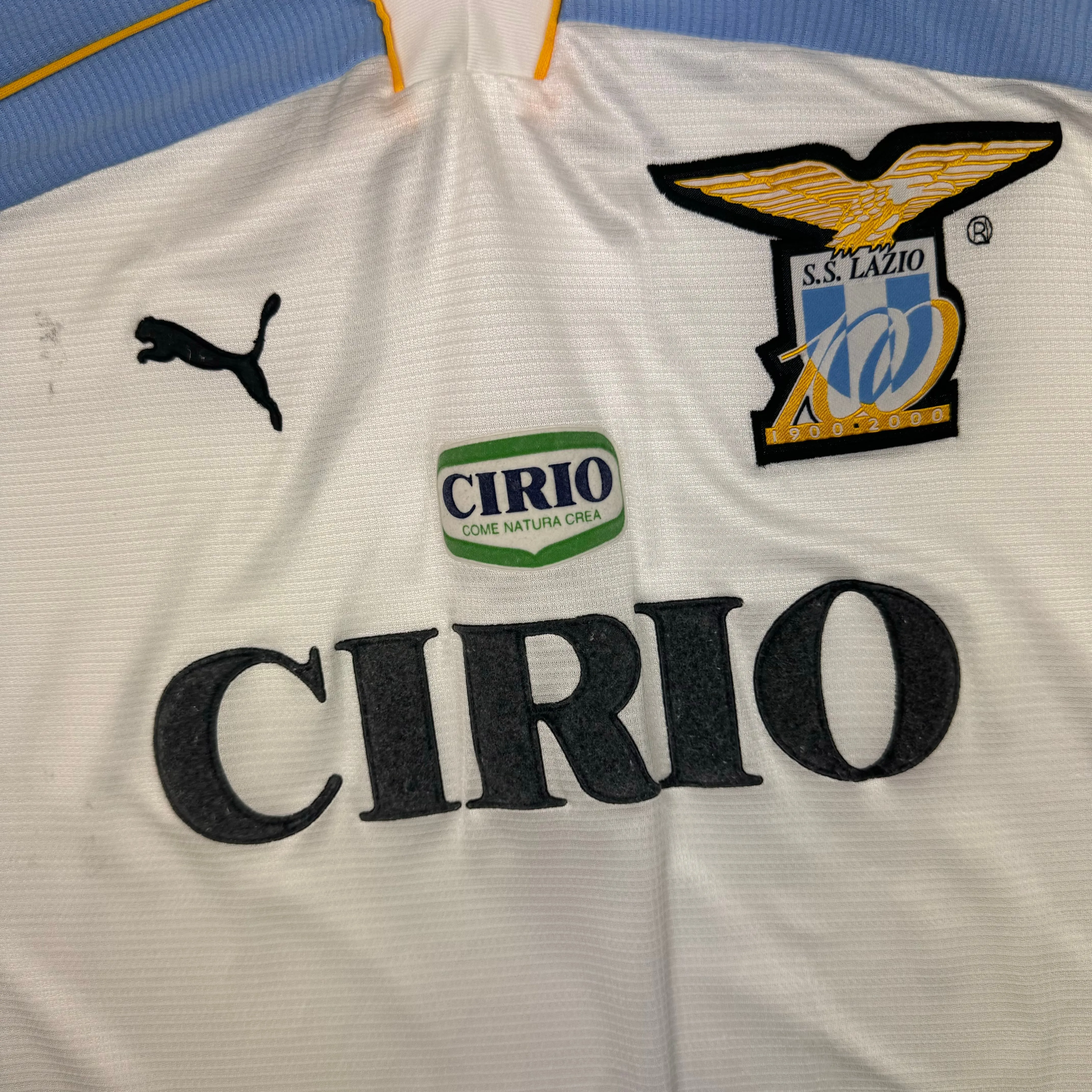 Puma Lazio 1999-00 Away Centenary Maglia Football Shirt White Rare