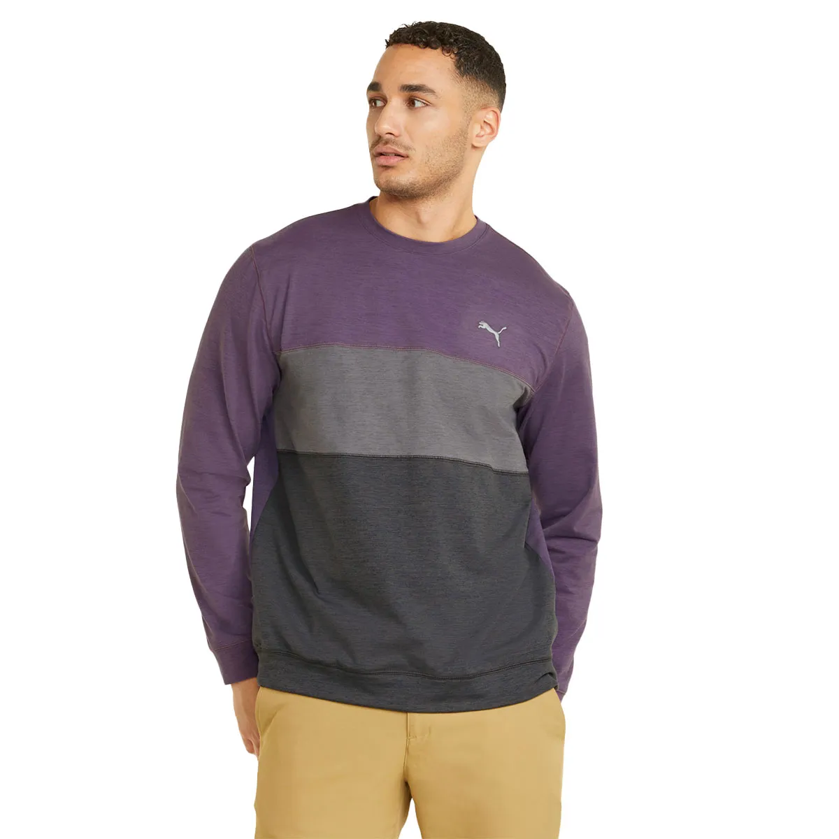 PUMA Men's CLOUDSPUN ColourCrewneck Golf Midlayer