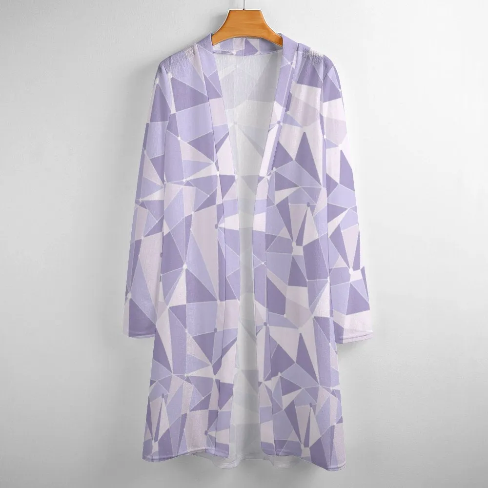 Purple Wall Women's Mid-Length Cardigan