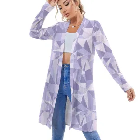 Purple Wall Women's Mid-Length Cardigan