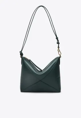 Puzzle Fold Leather Shoulder Bag