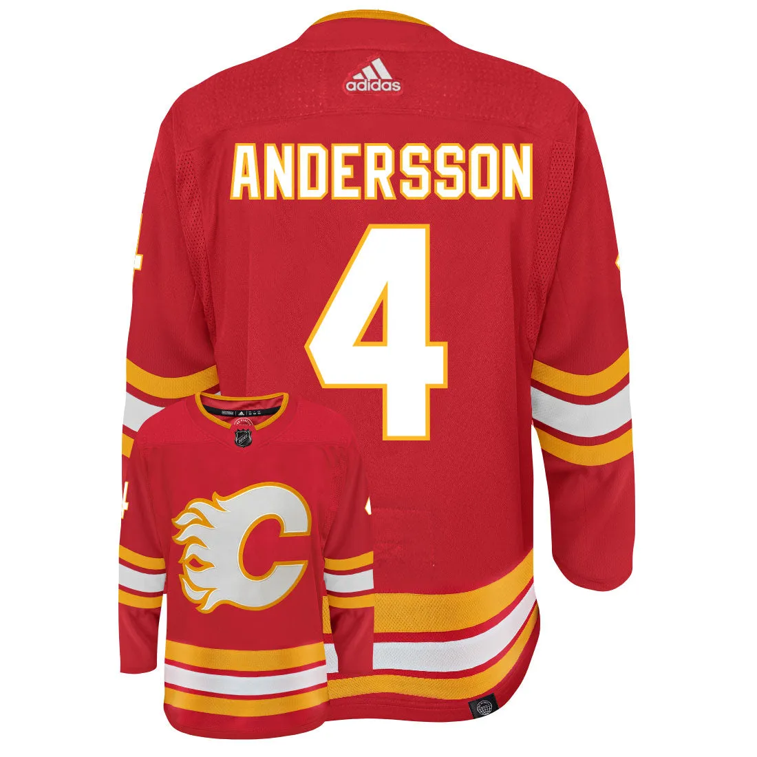 Rasmus Andersson Calgary Flames Adidas Primegreen Authentic NHL Hockey Jersey     