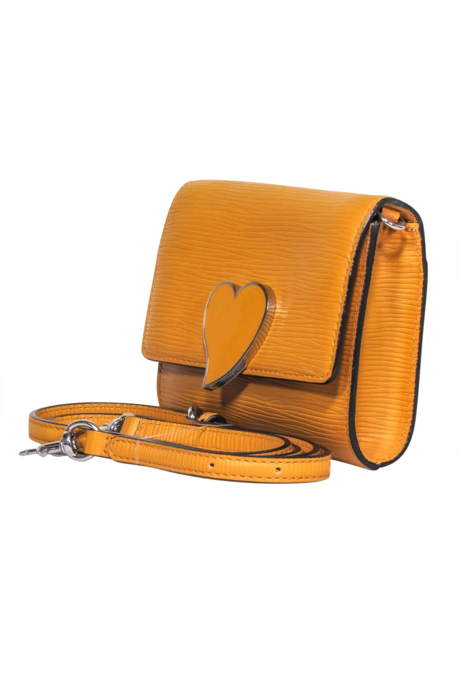 Rebecca Minkoff - Mustard Yellow Heart Front Crossbody Bag