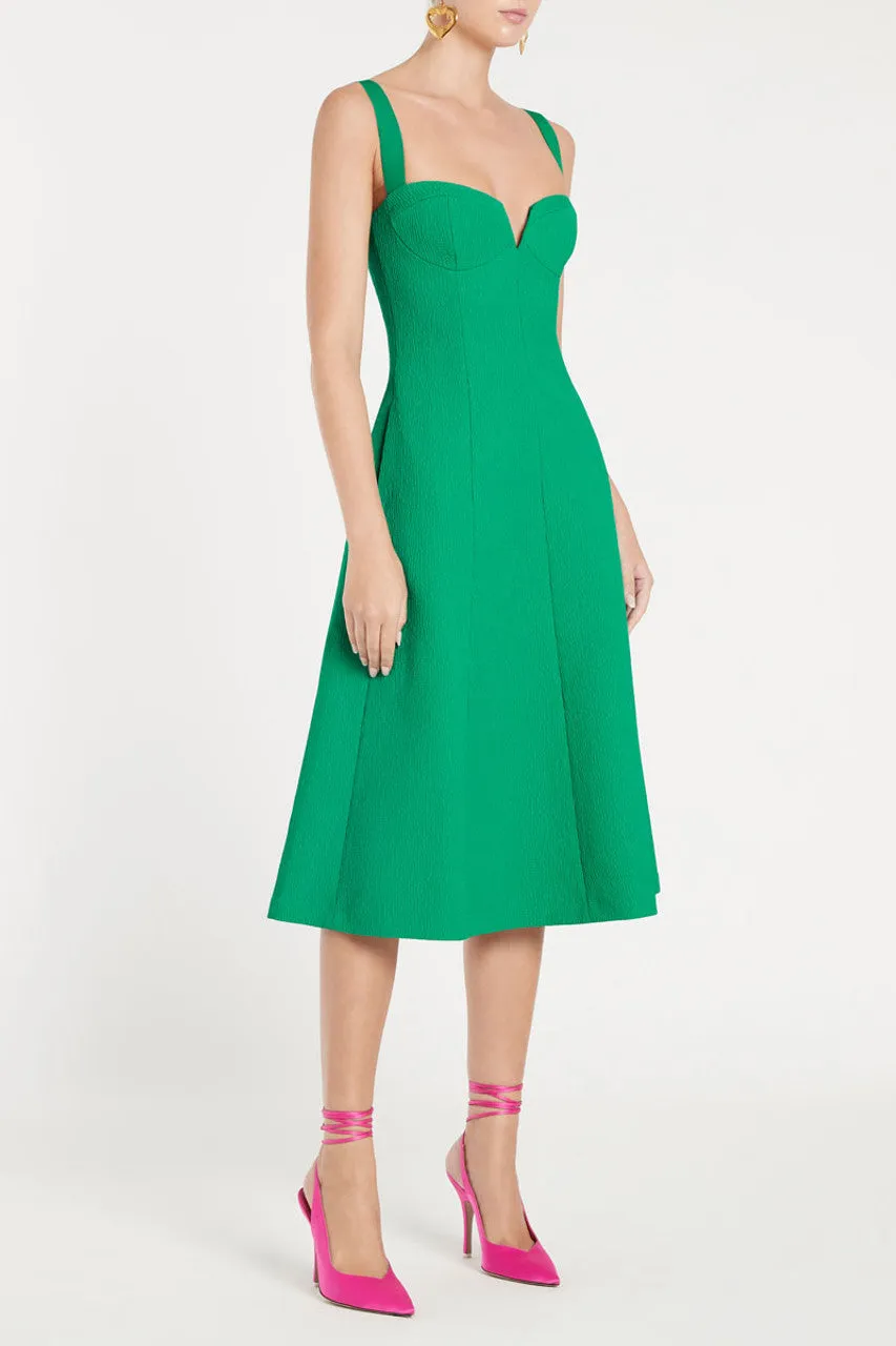 ----Rebecca Vallance   ----Dionne Midi Dress (Golf Green) ---