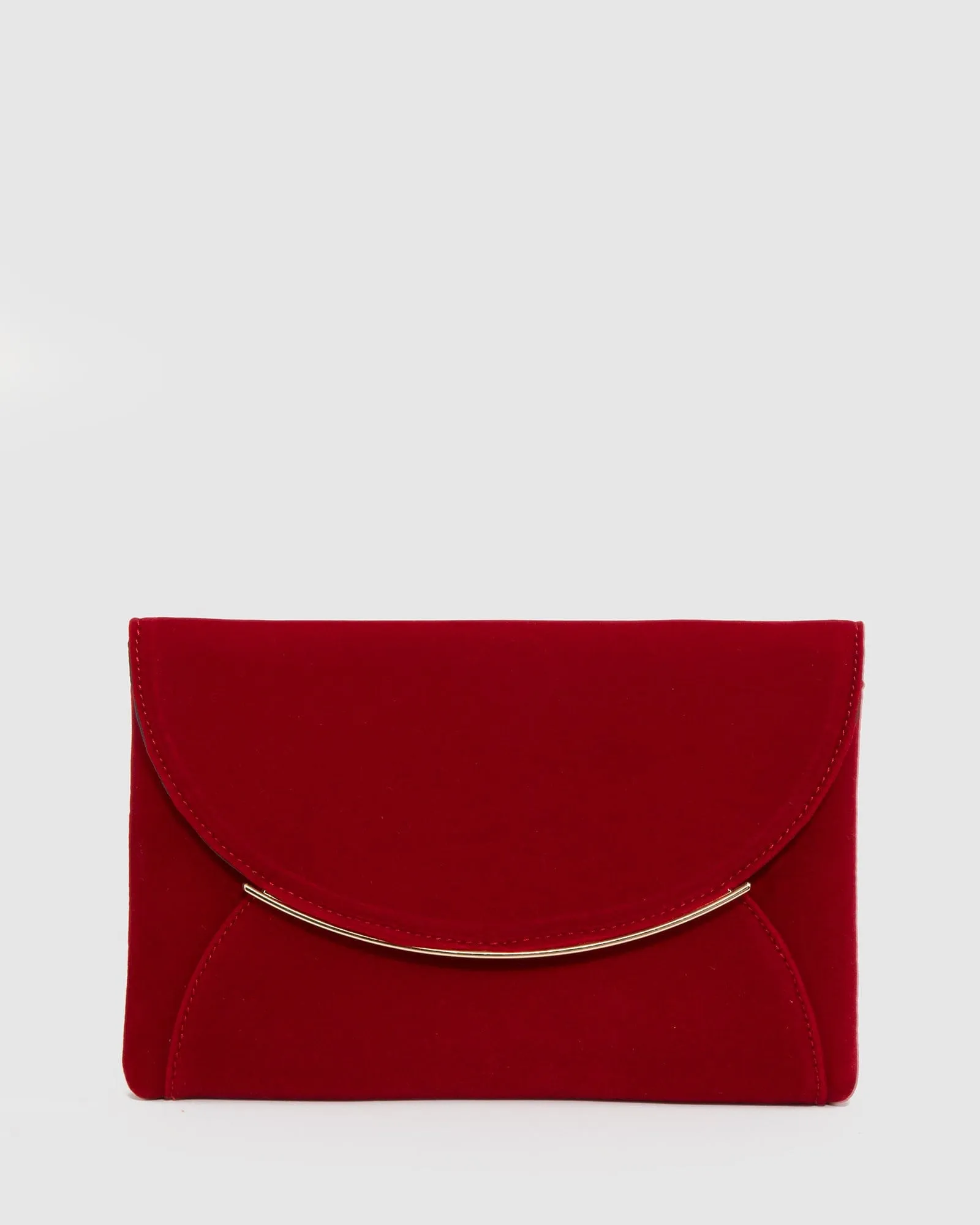 Red Dalila Envelope Clutch Bag