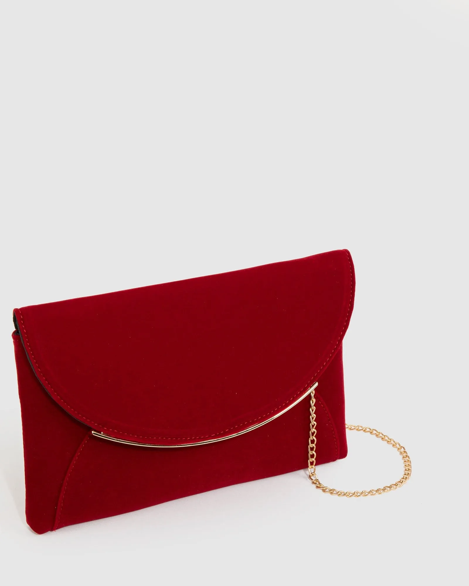 Red Dalila Envelope Clutch Bag